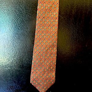 Roundtree & Yorke Red and White Striped Knitted Tie